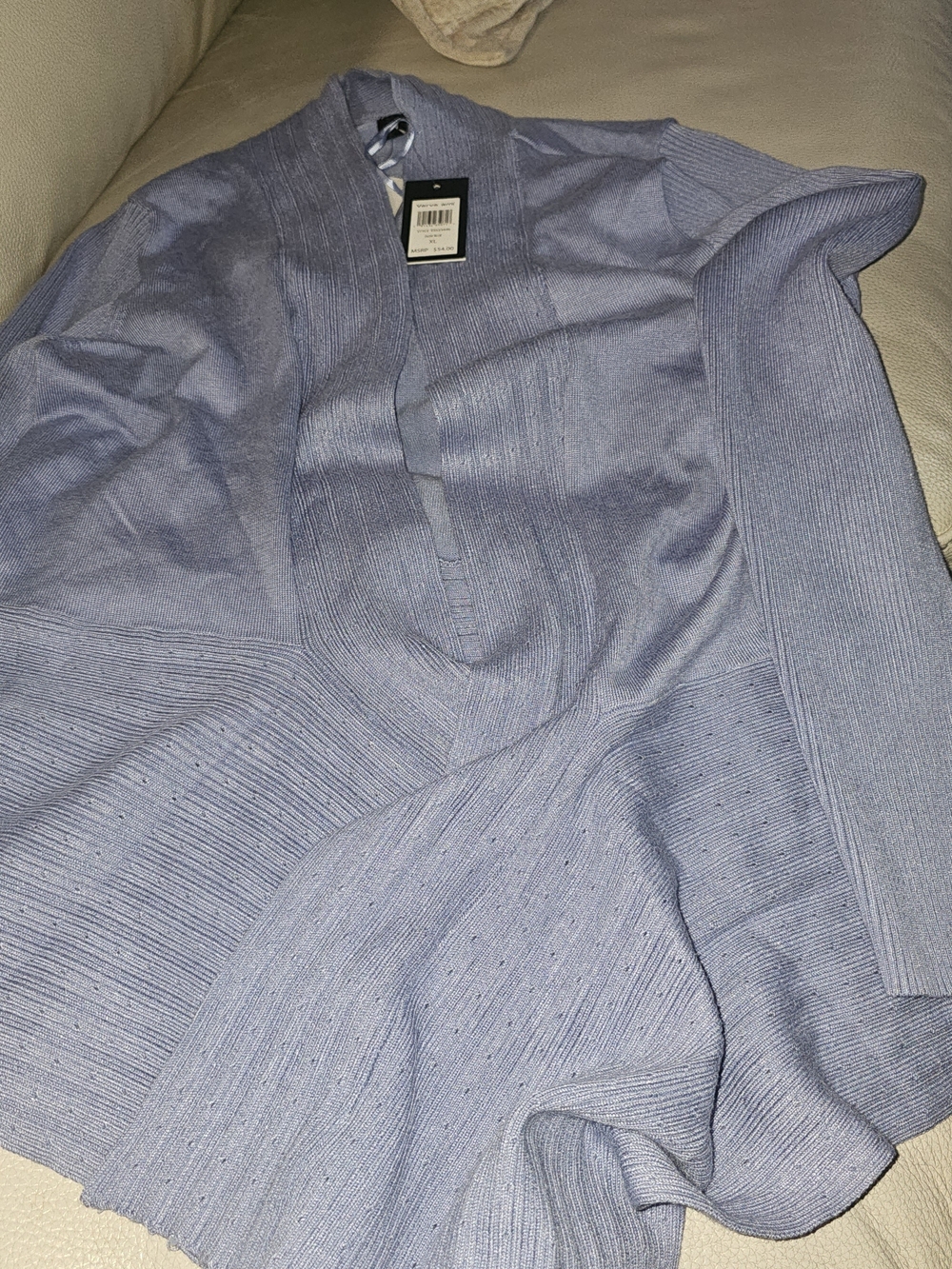 NWT Woman's Light Blue Knit Sweater XL